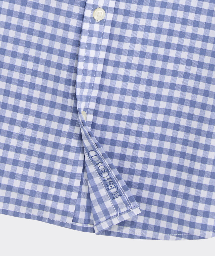 Boys' Performance Cotton Skysail Gingham Shirt