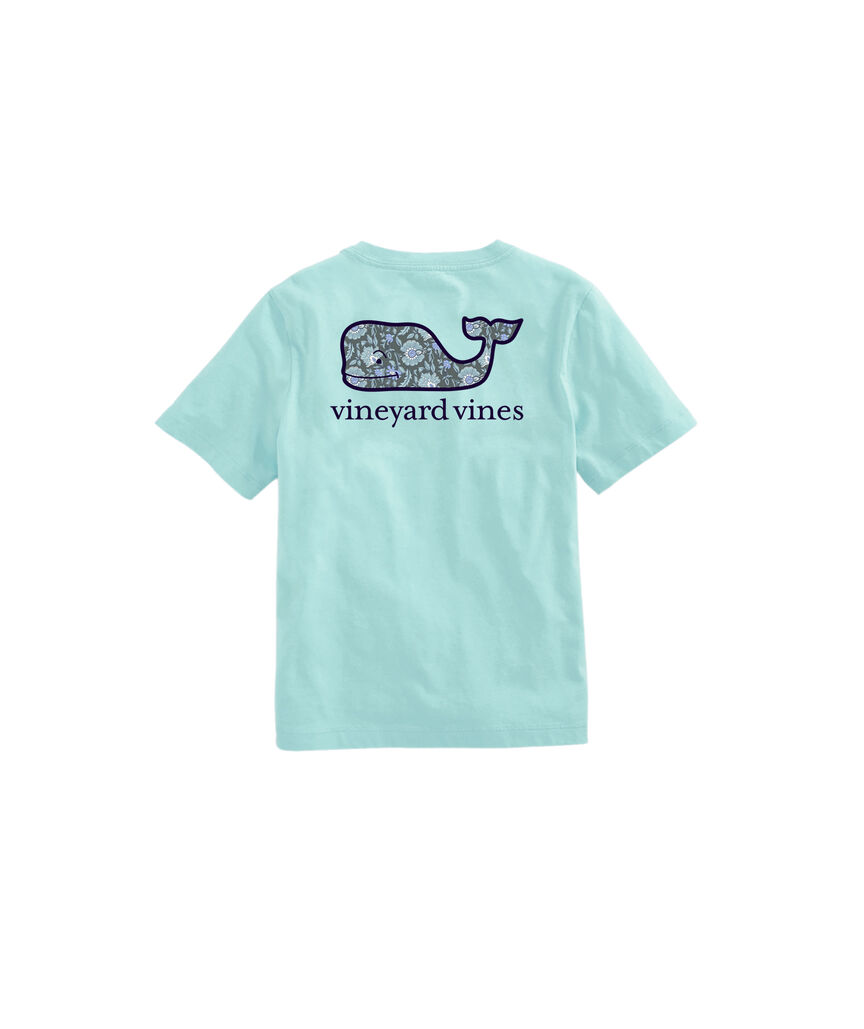 OUTLET Girls' Edie Floral Whale Short-Sleeve Pocket Tee