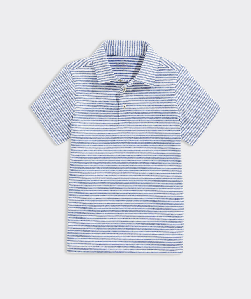 Boys' Heathered Winstead Stripe Sankaty Performance Polo