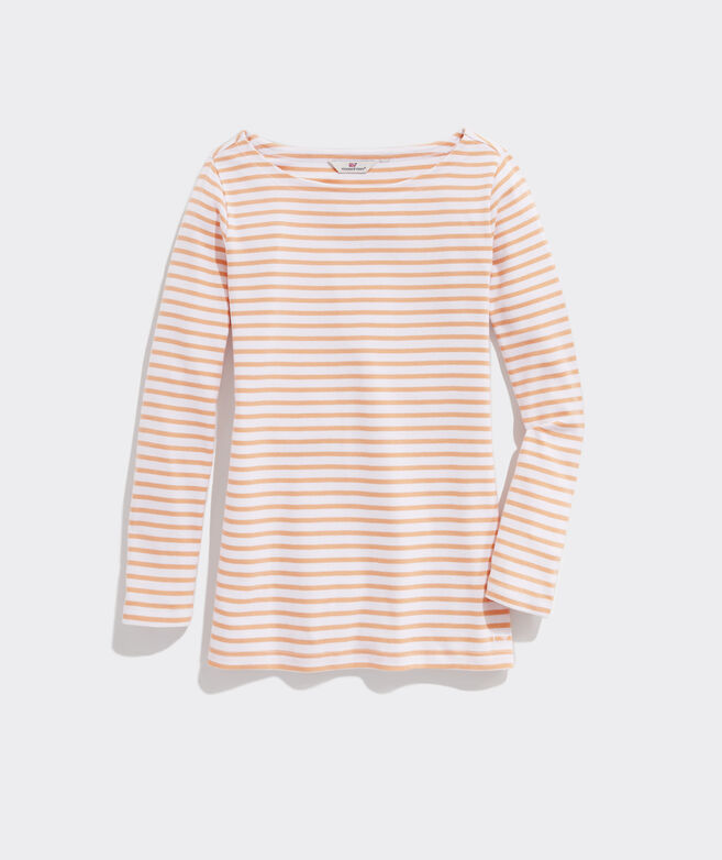 Striped Simple Boatneck Tee