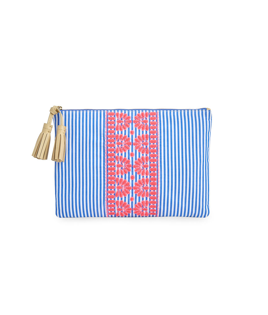 Pop Embroidered Clutch