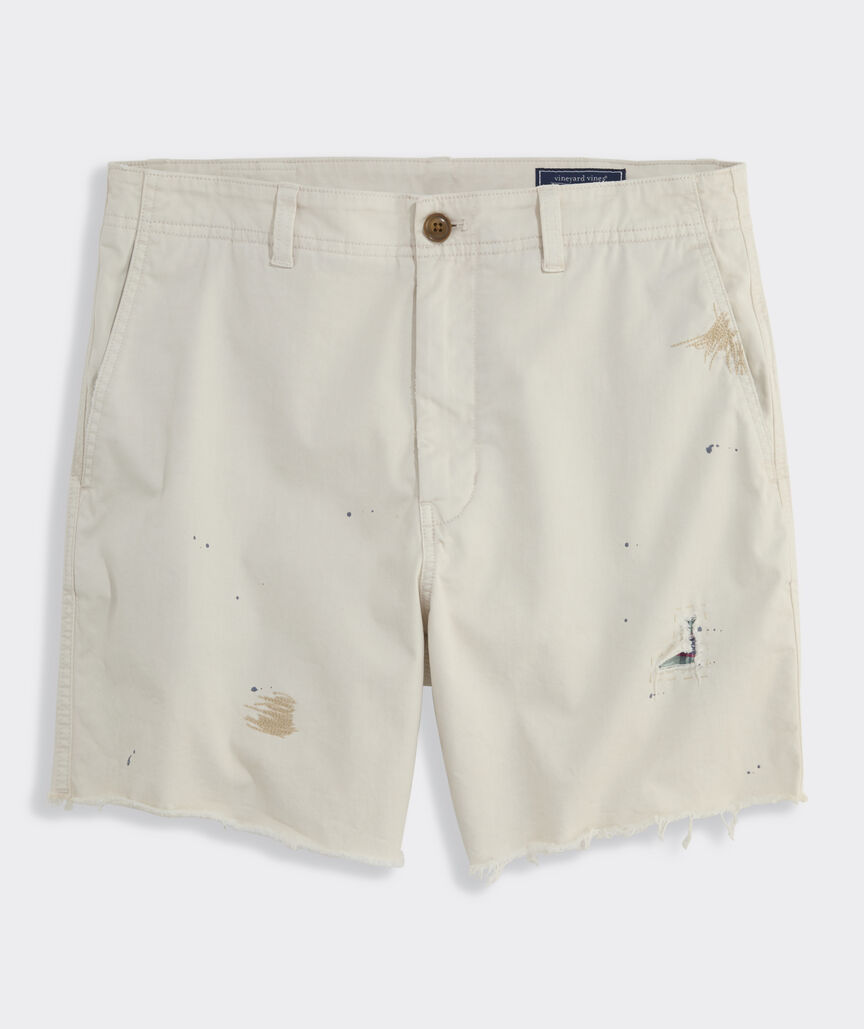 6 Inch Lived-In Mended Cutoff Shorts