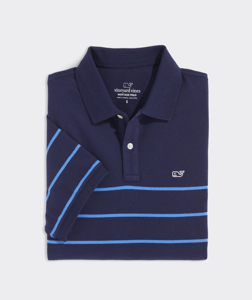 Breton Stripe Heritage Pique Polo