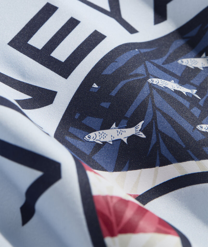 Performance American Dot Long-Sleeve Harbor Tee