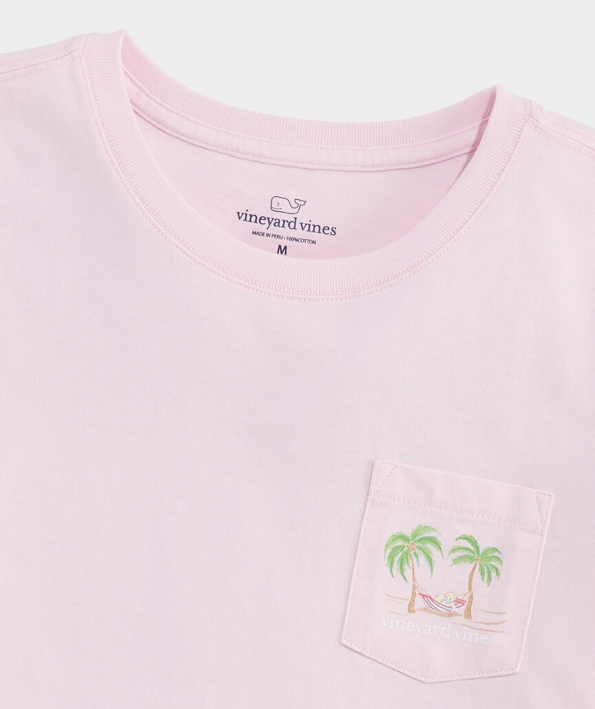 Girls' USA Hammock Watercolor Scenic Short-Sleeve Pocket Tee