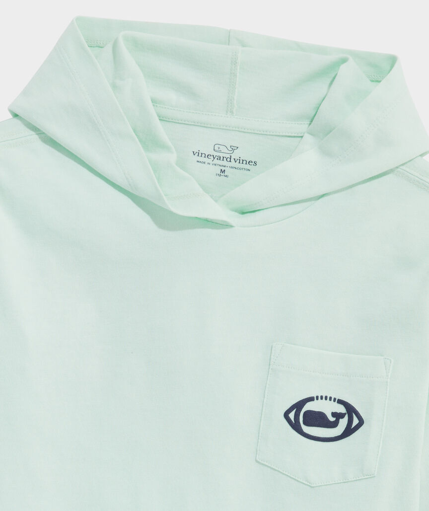 Boys' Football Whale Dot Long-Sleeve Hoodie Tee