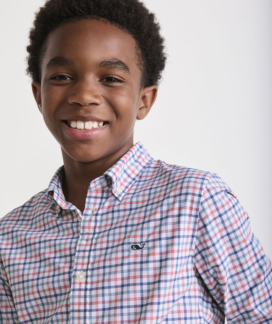 Boys' Performance Forepeak Tattersall Featherweight Shirt