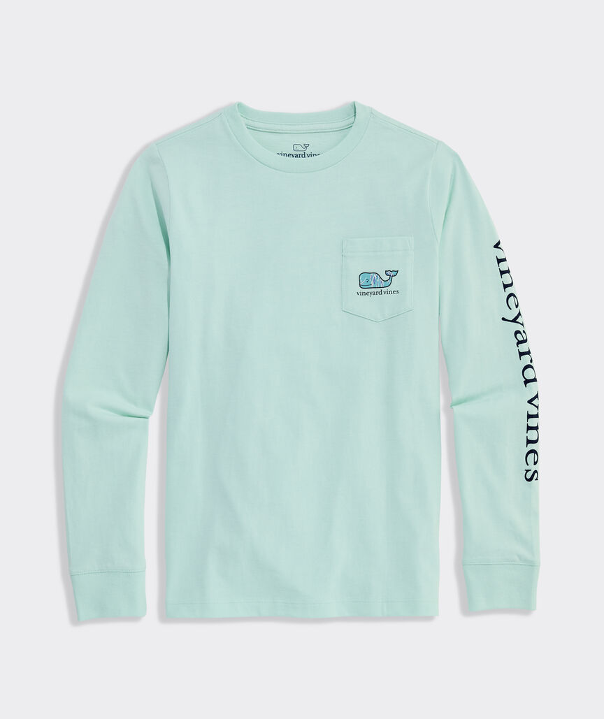 Boys' Keys Scenic Whale Long-Sleeve Pocket Tee