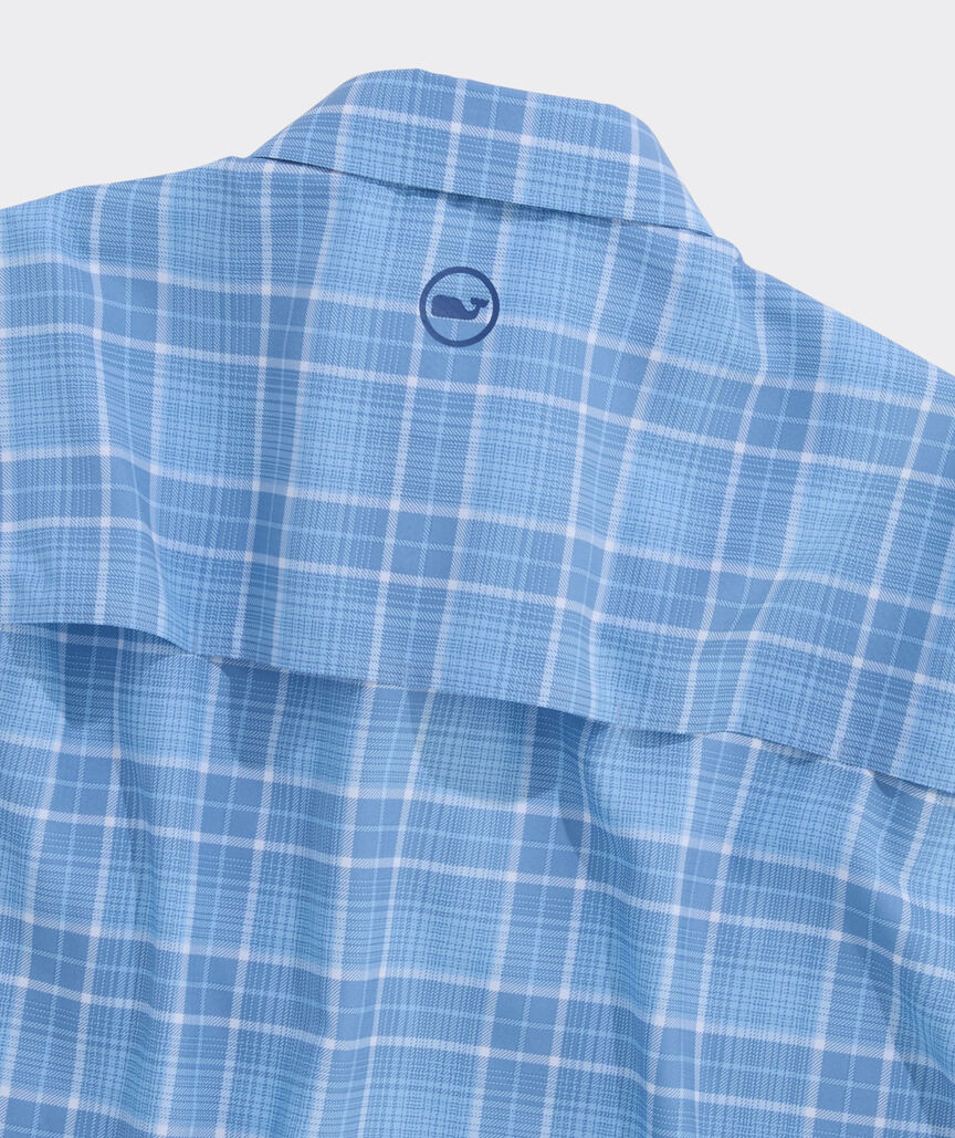 Performance Pigeon Key Plaid Short-Sleeve Harbor Shirt