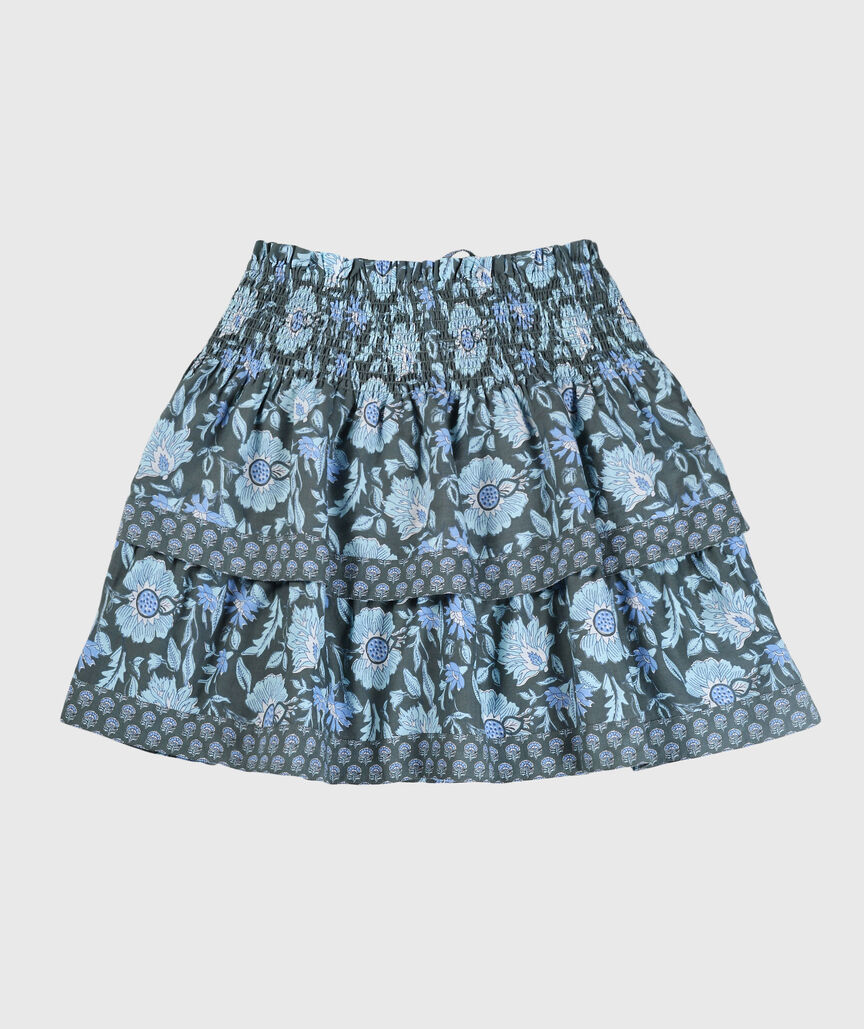 OUTLET Printed Smocked Skirt