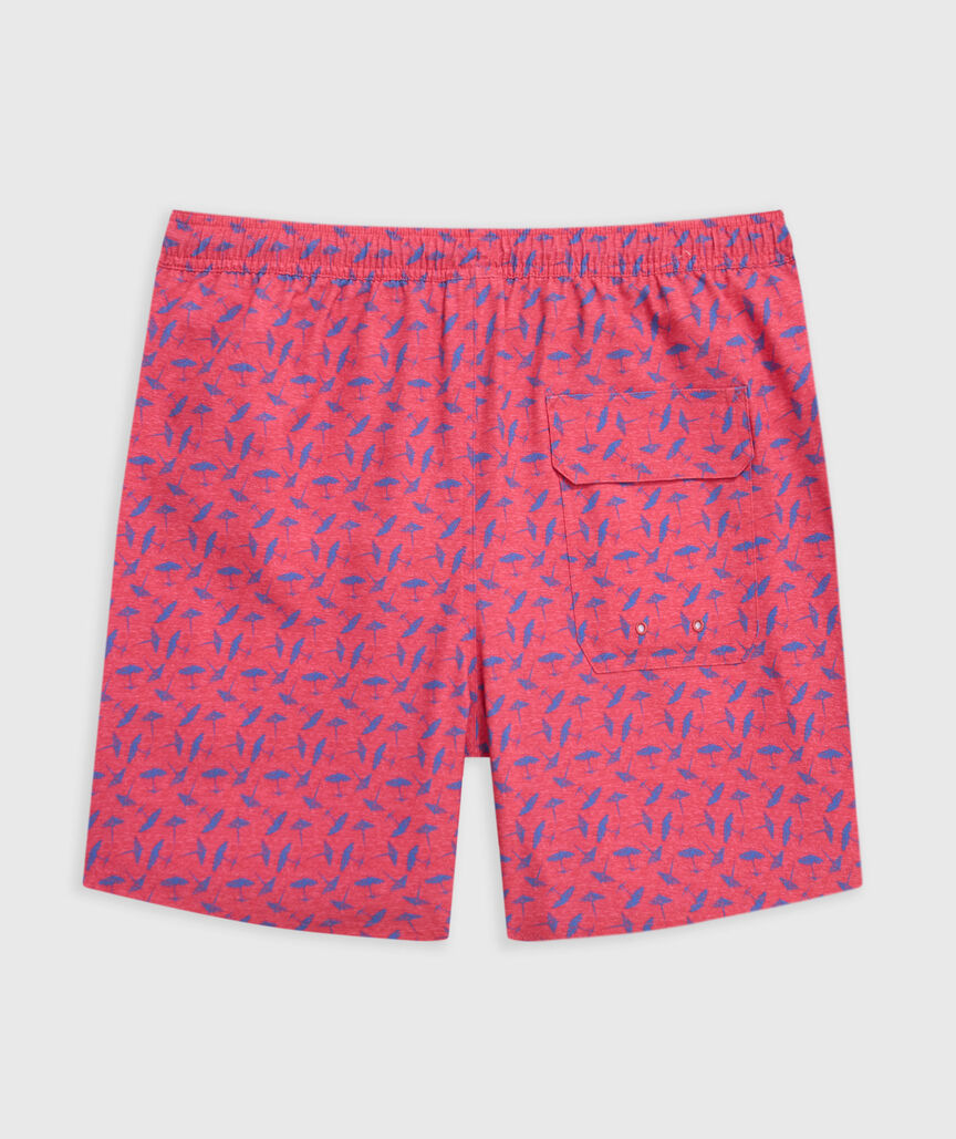 OUTLET 7 Inch Island Umbrellas Chappy Swim Trunks