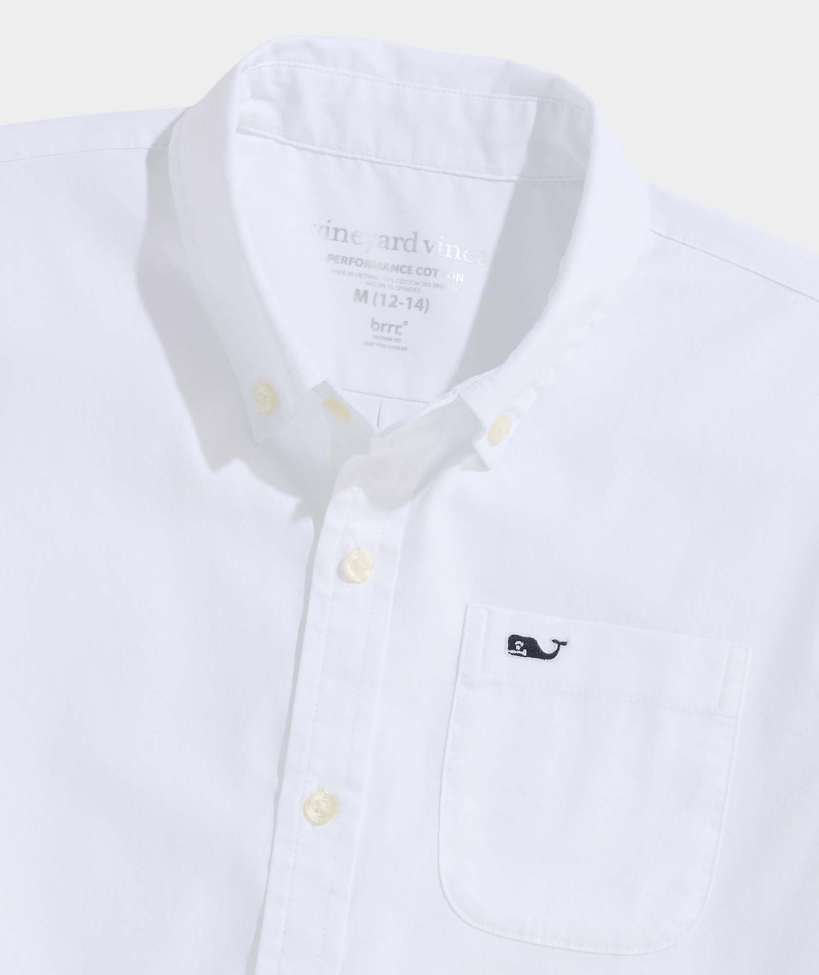 Shop Boys' Performance Cotton Breakwater Solid Short-Sleeve Shirt