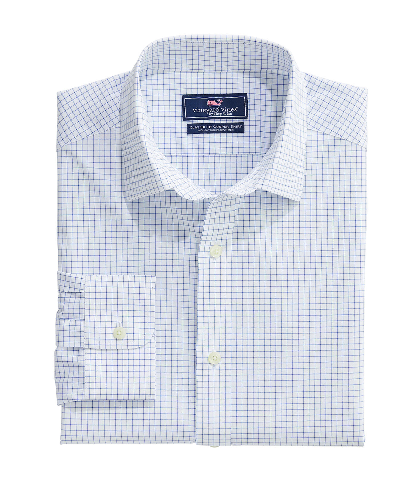 Camicia Uomo VINEYARD VINES Calabash Check Performance - Blu Taglia L - Nuova Con Etichette