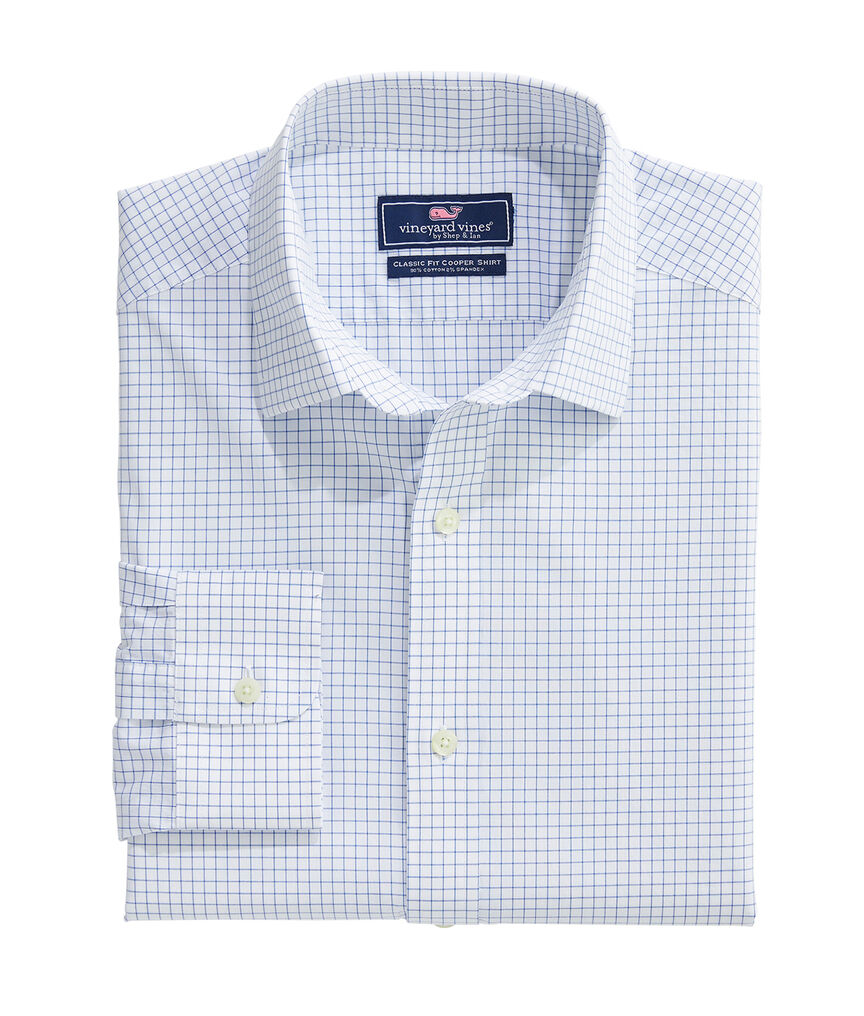 Big & Tall Classic Fit Calabash Check Spread Collar Cooper Shirt