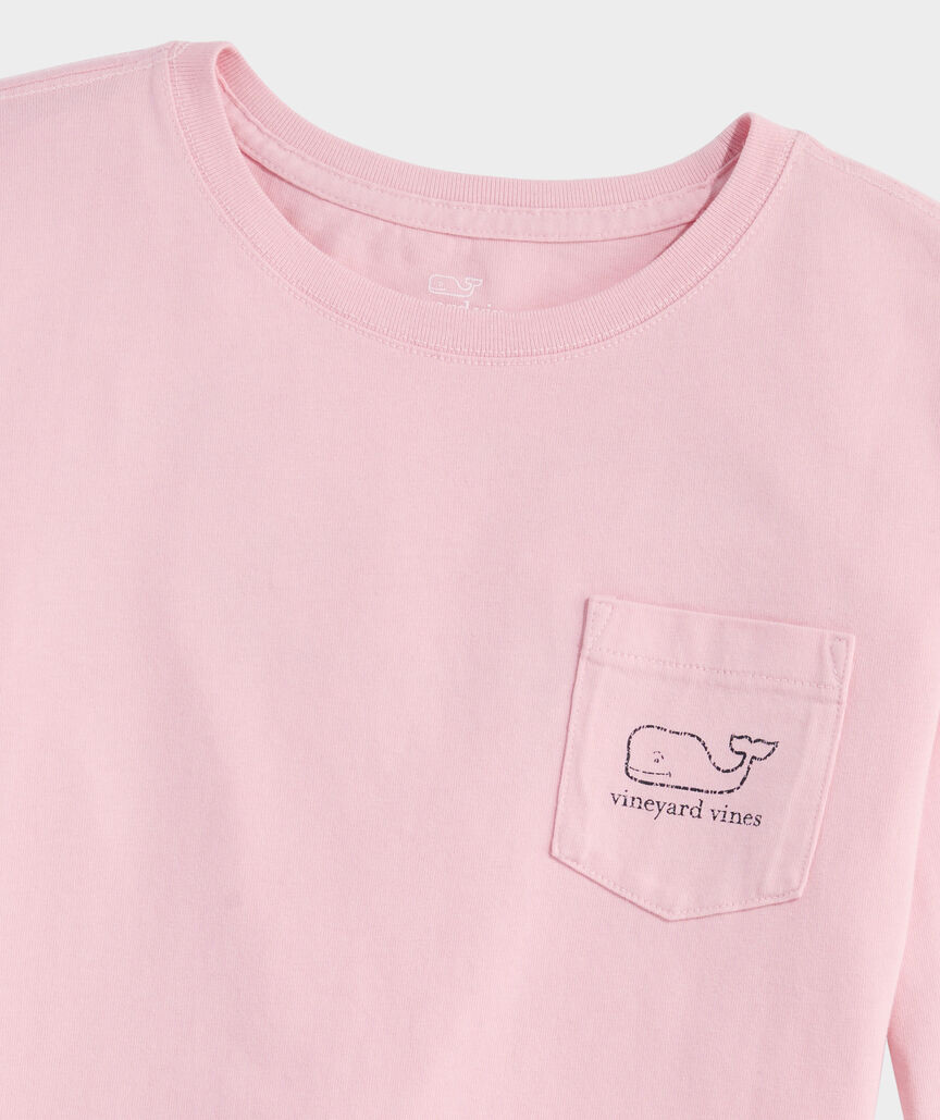 Girls’ Vintage Whale Long-Sleeve Pocket Tee