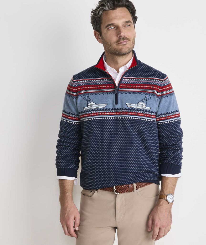Fishing Fair Isle Quarter-Zip