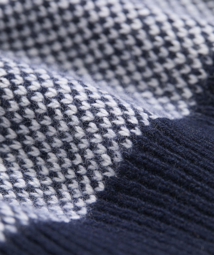 Wool-Cotton Blend Birdseye Crewneck Sweater