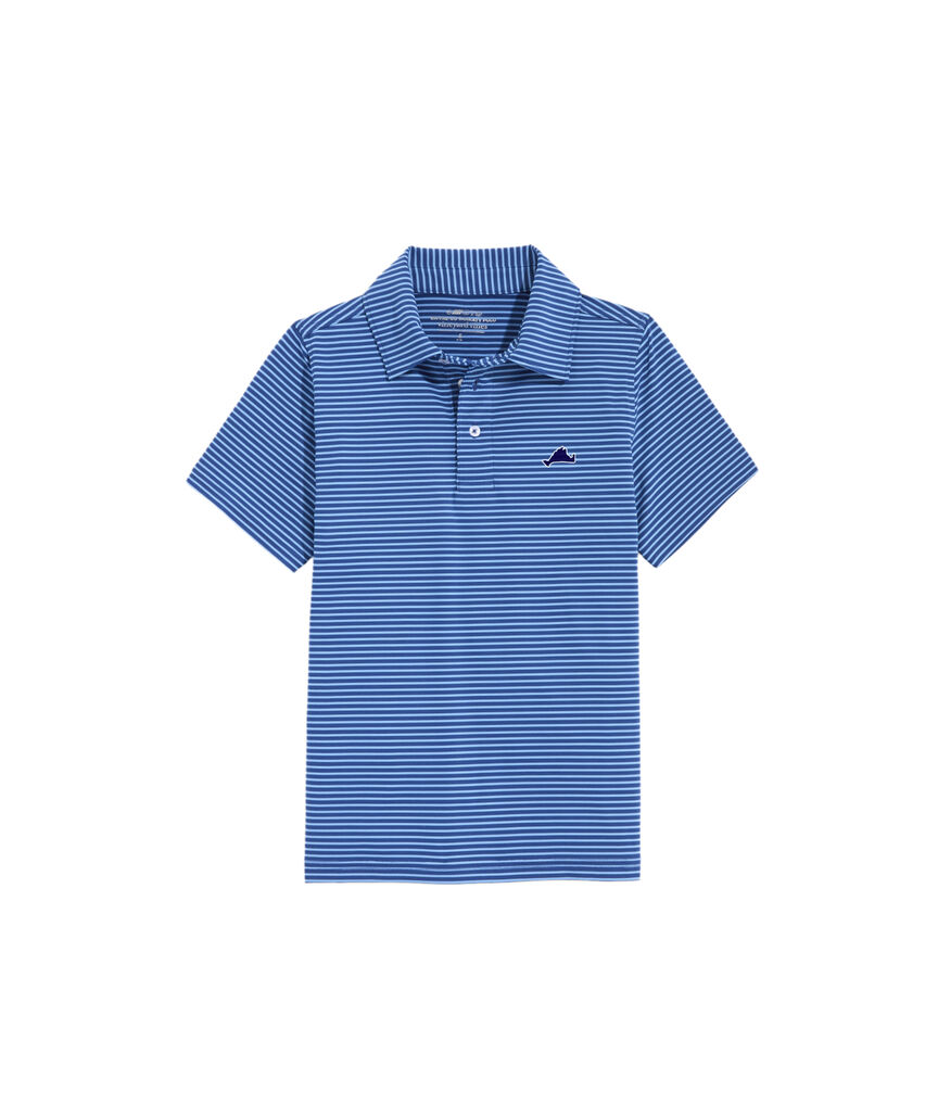 Boys' Martha's Vineyard Performance Bradley Stripe Sankaty Polo