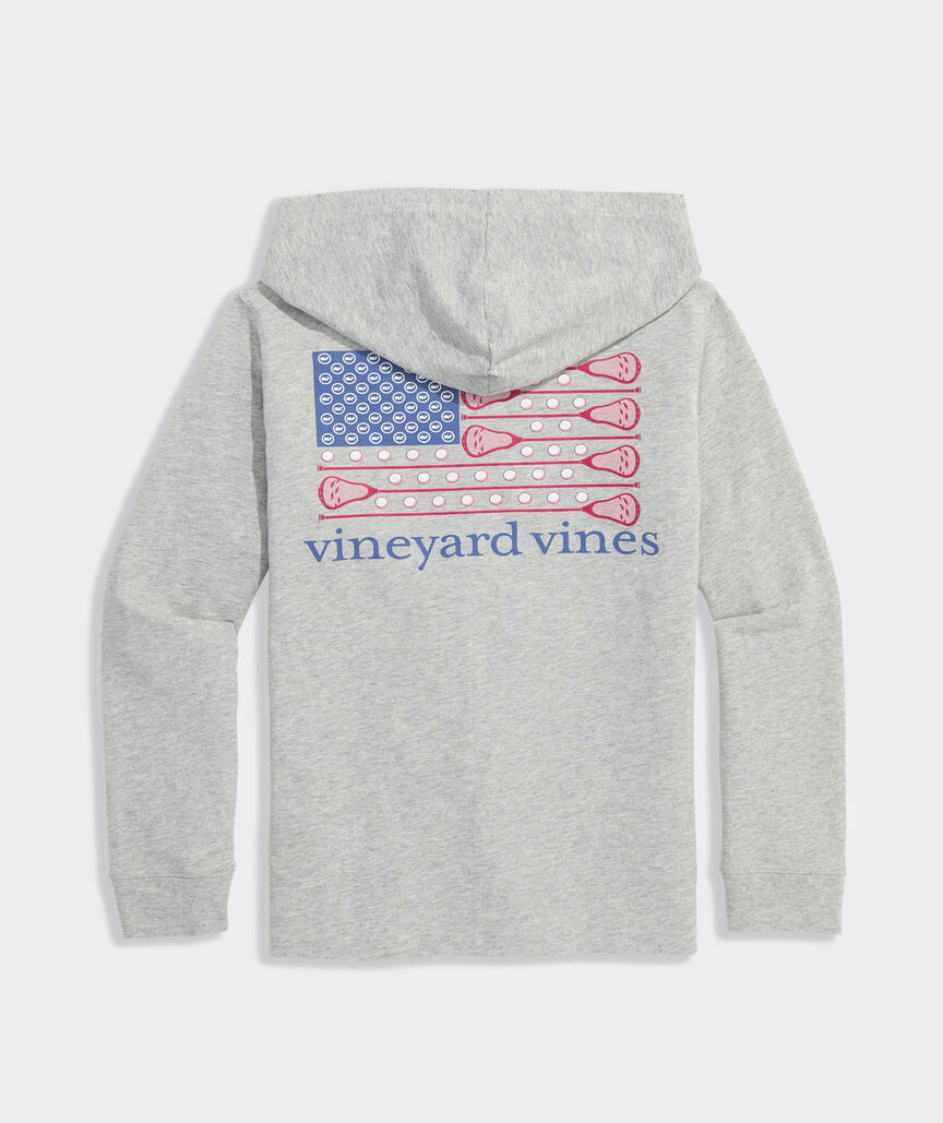 Boys' USA Lacrosse Flag Long-Sleeve Hoodie Tee