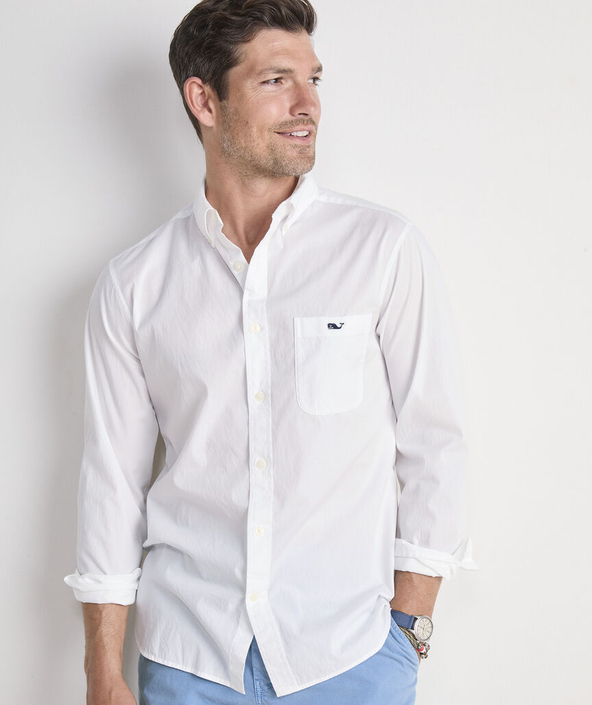 Shoreline Solid Perfect Wash Poplin Shirt