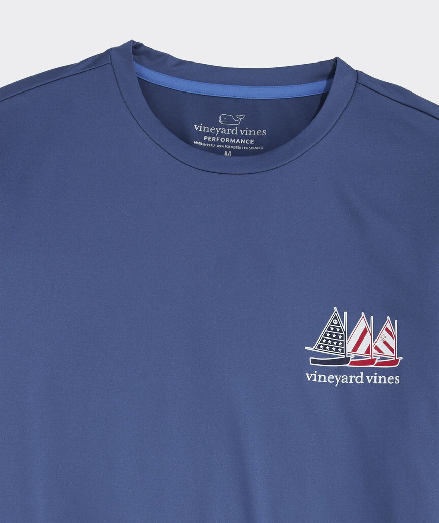 USA Catboats Long-Sleeve Harbor Performance Tee