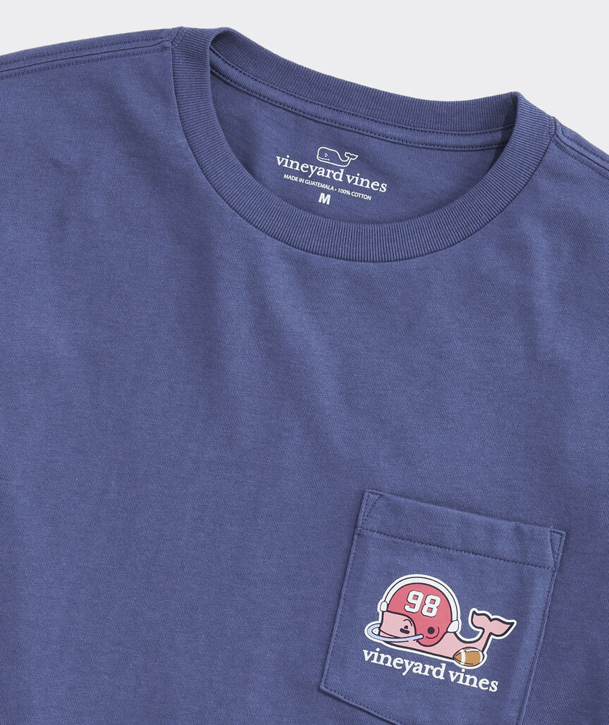 Football Whale Long-Sleeve Pocket Tee
