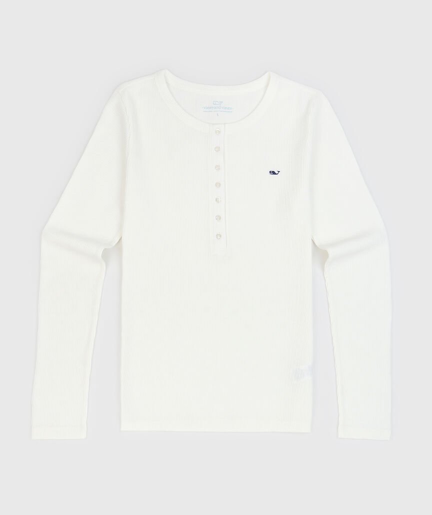 OUTLET Long-Sleeve Waffle Henley