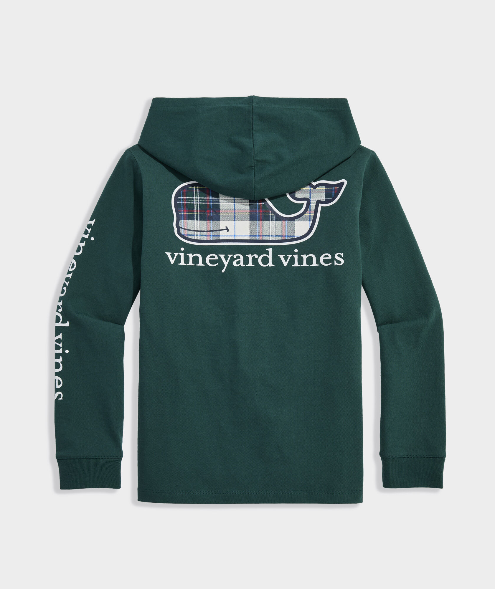 Boys' Plaid Whale Hoodie Tee