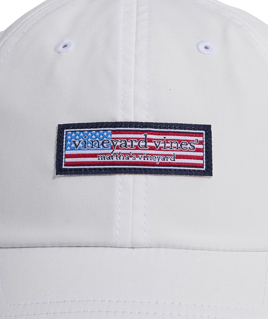 OUTLET Flag Logo Box Performance Baseball Hat