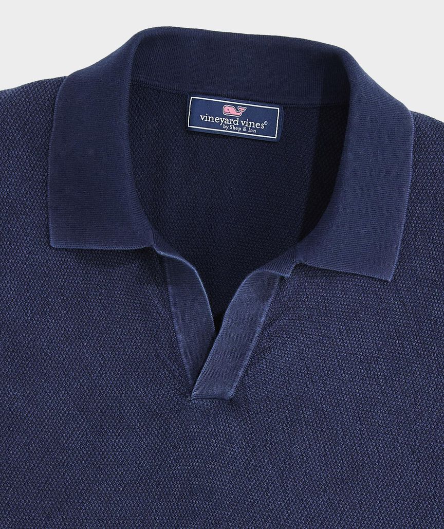 Garment-Dyed Surf Sweater Polo