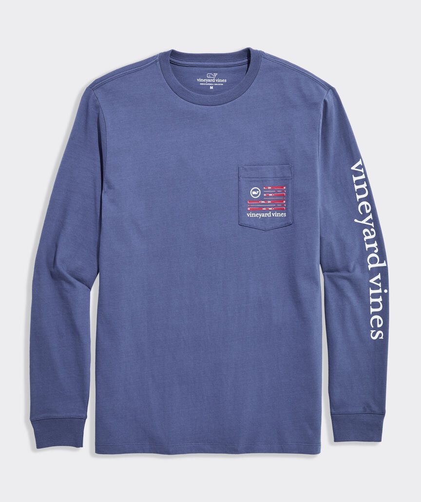 Ski Flag Long-Sleeve Pocket Tee