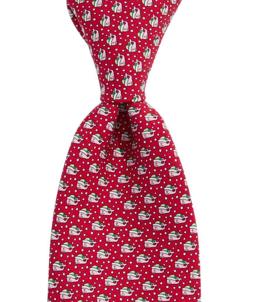 OUTLET Boys' Santa Whale Silk Tie