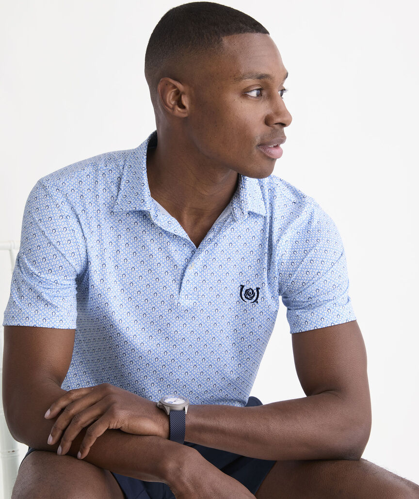 Kentucky Derby Performance Printed Sankaty Polo