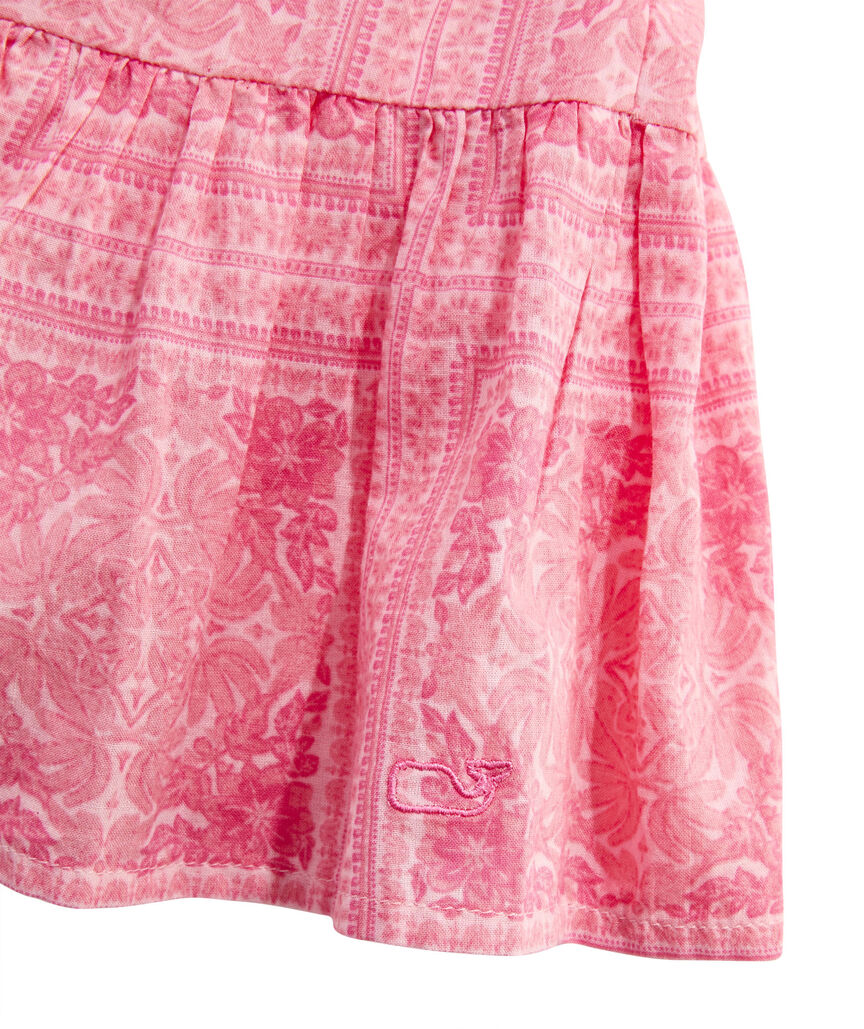 OUTLET Girls' Smocked Cora Tile Dress