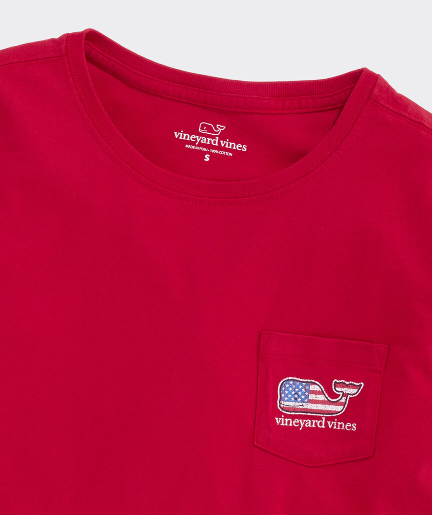 Women's Flag Whale Short-Sleeve Pocket Tee