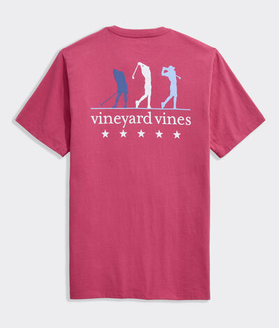 Vineyard Vines Golf Silo USA Short-Sleeve Pocket Tee (Sailors Red) (Size: S)