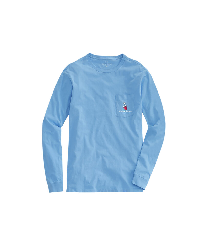 OUTLET Whale Cups Long-Sleeve Pocket Tee