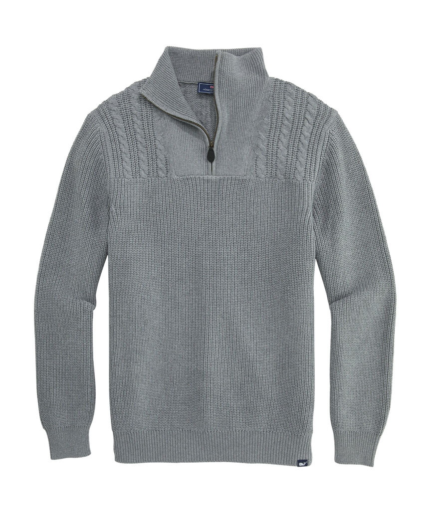 OUTLET Fisherman Cable Knit Quarter-Zip Sweater