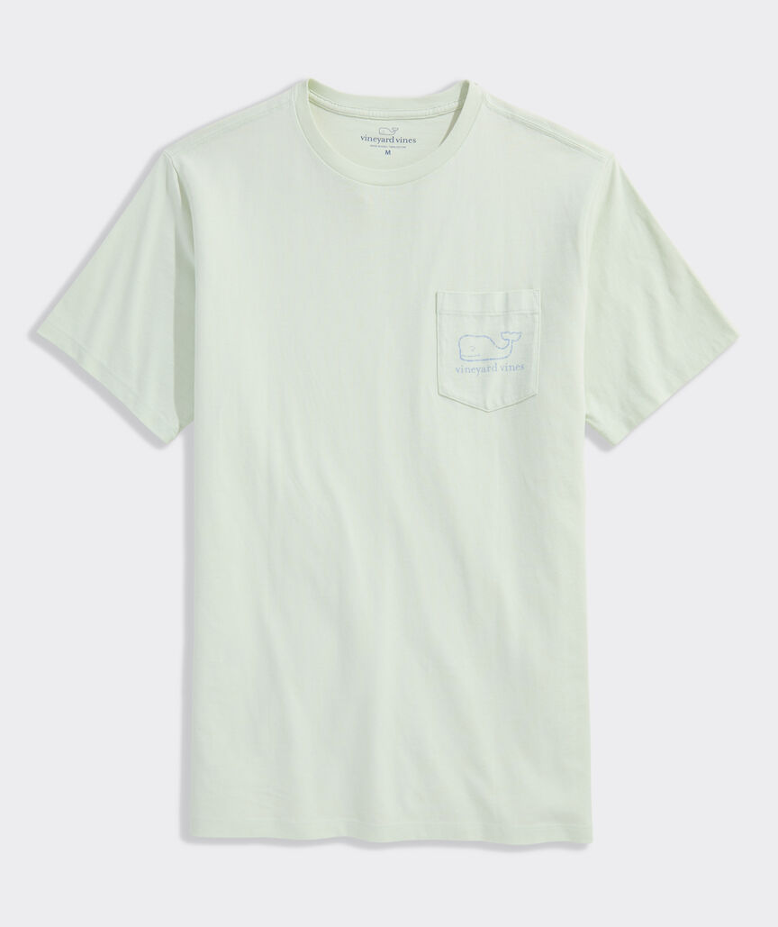 Two-Tone Vintage Whale Short Sleeve Pocket Tee