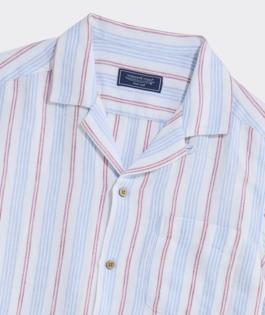 Linen Cotton Short-Sleeve Cabana Shirt