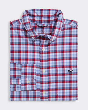 vineyard vines dress shirts Vineyard Vines Mens Classic Fit Evernia On-The-Go Performance Tucker Button-Down Shirt
