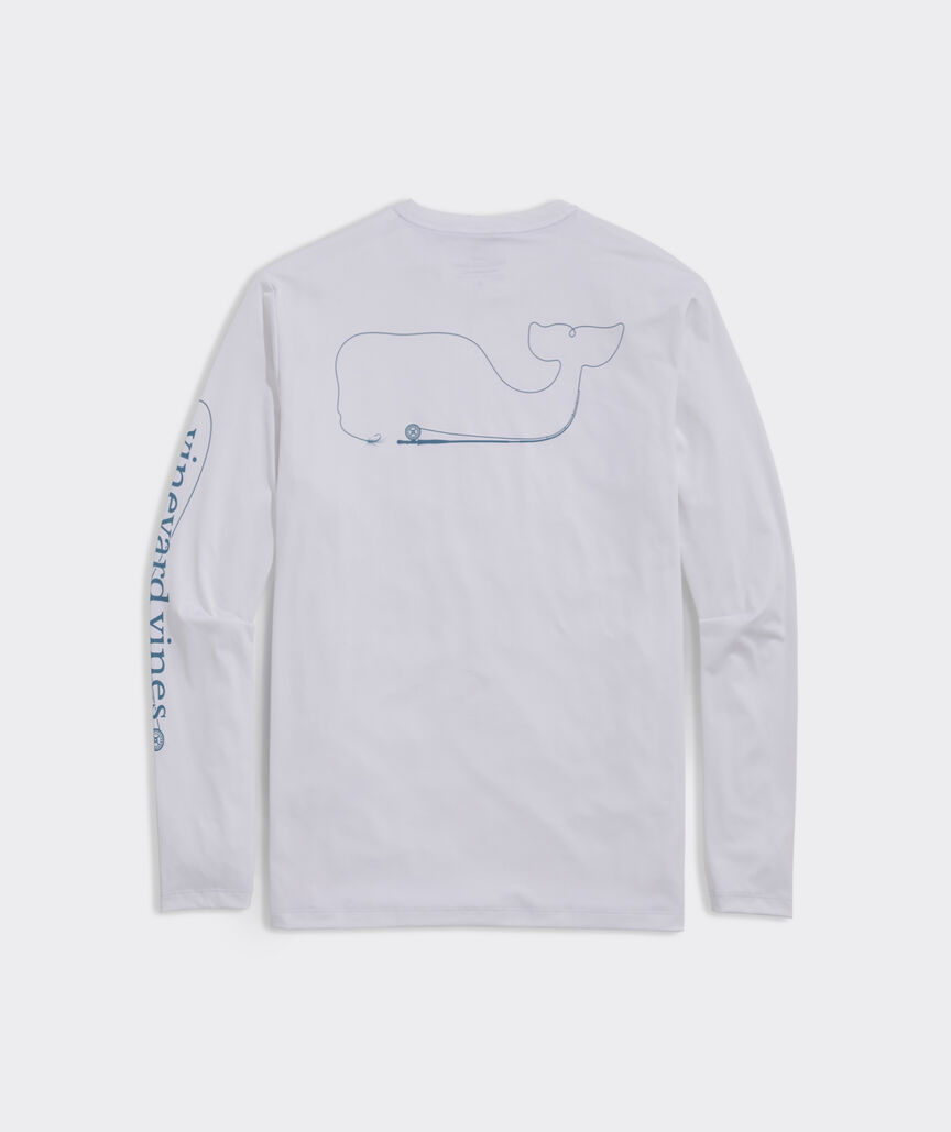 Fly Rod Whale Long-Sleeve Harbor Performance Tee