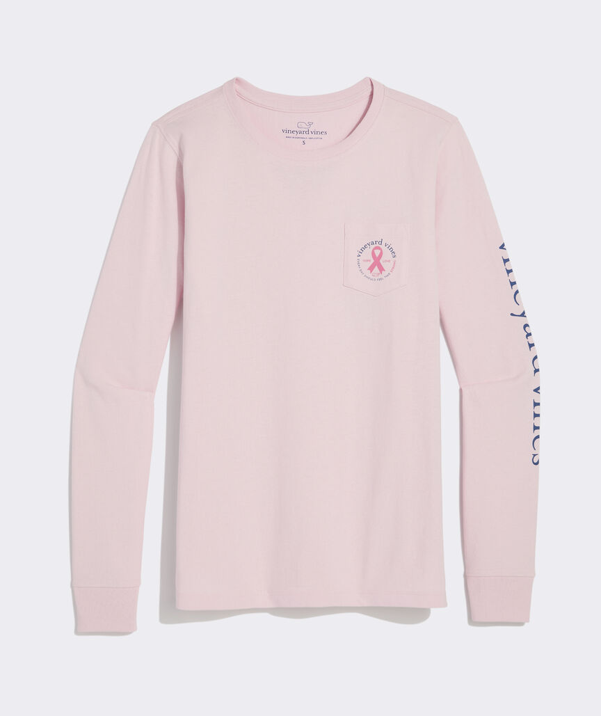 Women's Breast Cancer Awareness Long-Sleeve Pocket Tee