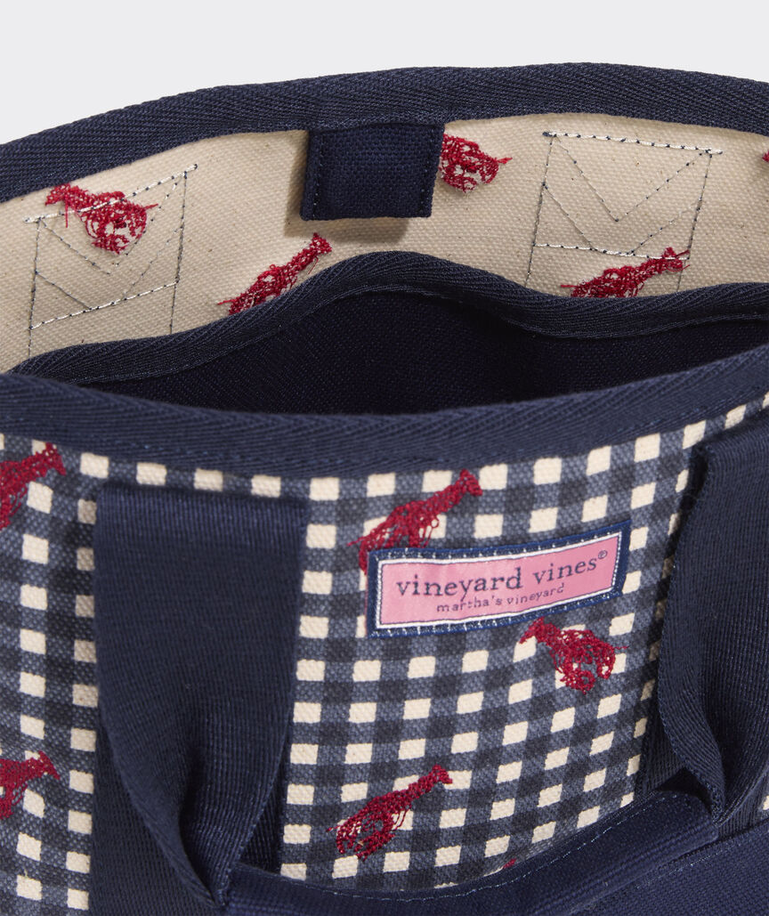Lobster Embroidered Heritage Mini Tote