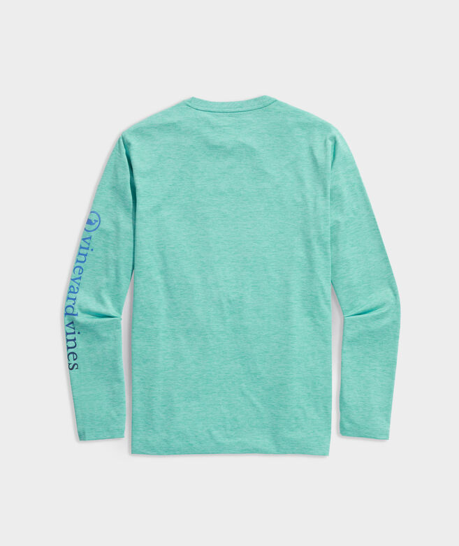 Ombre Whale Dot Long-Sleeve Harbor Performance Tee