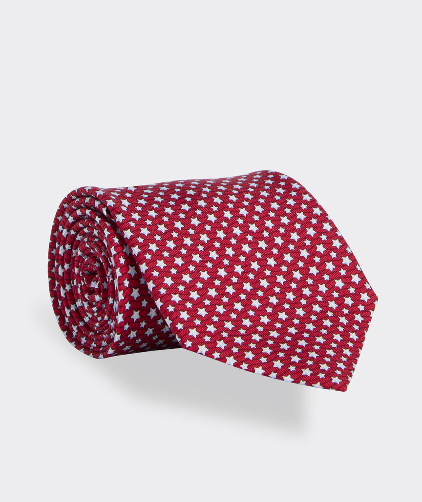Tossed Micro Stars Silk Tie