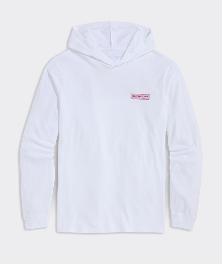 Classic Logo Box Cotton Long-Sleeve Hoodie Tee