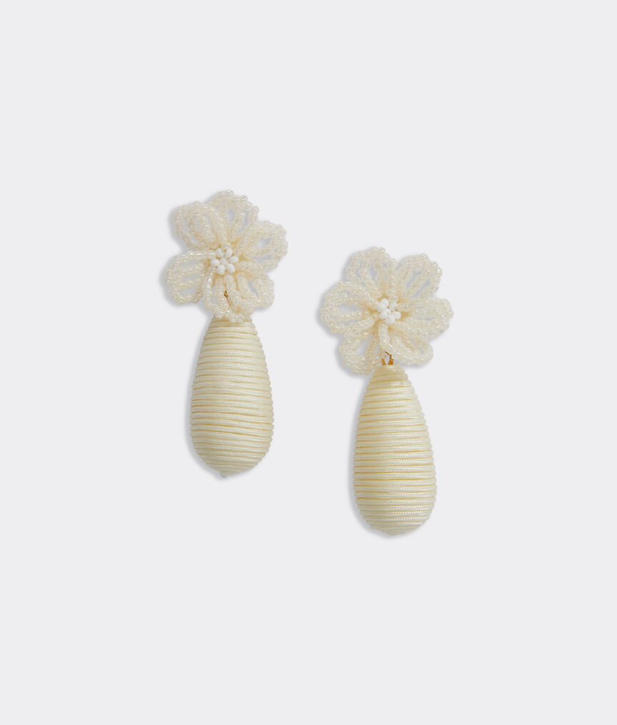 Flower Beaded Wrap Earrings