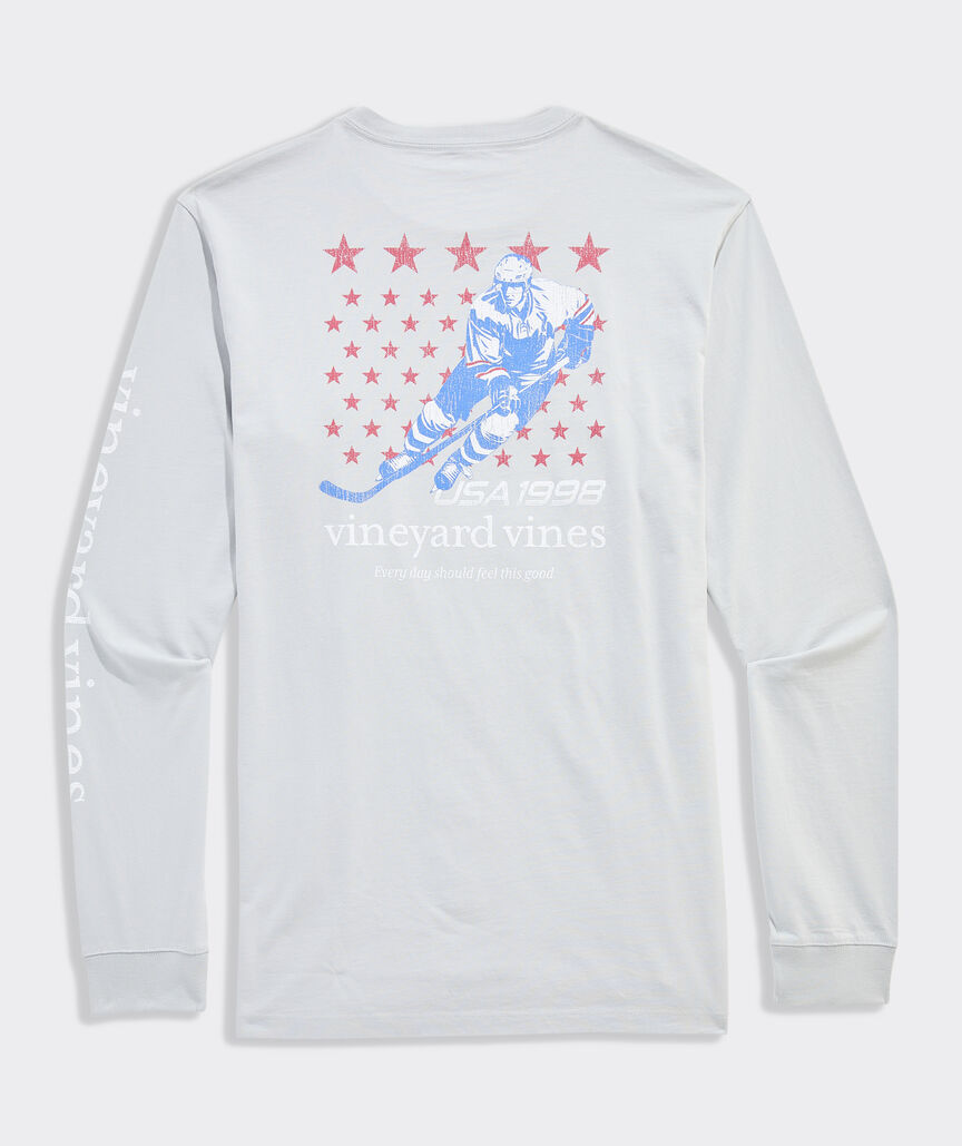 Hockey Player Long-Sleeve Pocket Tee