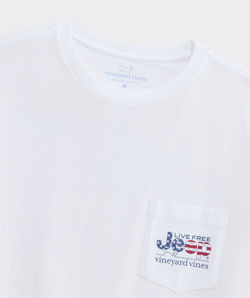 Jeep Collection Live Free Short-Sleeve Pocket Tee